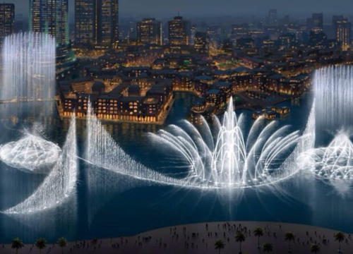 Watch the mesmerizing Water show at Dubai Fountain